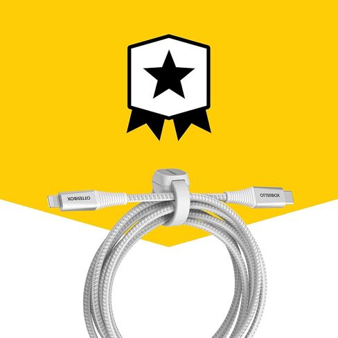 OtterBox Premium Pro Fast Charge Lightning to USB-C Cable, 2m - Ghostly Past (White) in Saudi Arabia