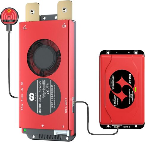 DALY BMS 24V 8S 150A Display - Smart BMS with 3 Inch LCD Screen WiFi Bluetooth Module Supports RS485 CAN for 24V LiFePO4 for Mobility Scooters Electric Wheelchairs in Saudi Arabia