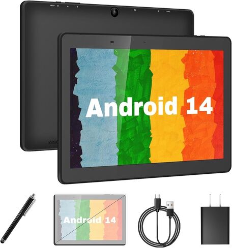 10.1 "Android 14 Tablet مع قلم القلم | 6GB RAM 32GB ROM 128GB توسيع | وحدة المعالجة المركزية رباعية النواة ، بطارية 5000 مللي أمبير في الساعة IPS HD in Kuwait