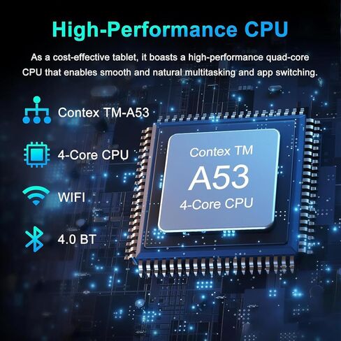10.1 "Android 14 Tablet مع قلم القلم | 6GB RAM 32GB ROM 128GB توسيع | وحدة المعالجة المركزية رباعية النواة ، بطارية 5000 مللي أمبير في الساعة IPS HD in Kuwait
