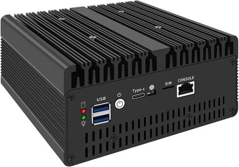 Fanless Mini PC 8505 with DDR5 M.2 Nvme 4*i226 2.5G LAN,USB,HDMI,DP,Type-c,Intel 82599ES 2 * 10G SFP+,WiFi,Micro Router Appliance, AES-NI, OPNsense,NO RAM NO SSD in Saudi Arabia