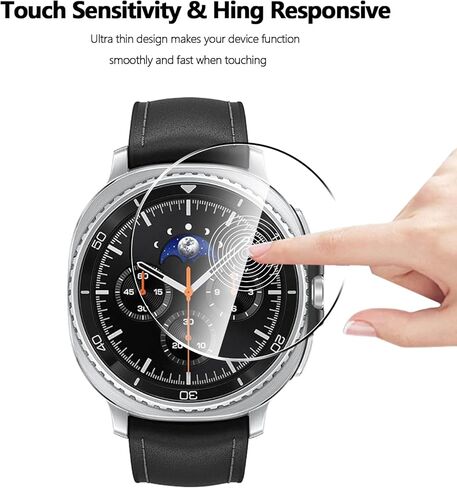 4 Pack Premium Screen Protector for Samsung Galaxy Watch 8 40mm Tempered Glass Film 9H Hardness,Ultra Resistant,Anti-Fingerprints,No Bubbles,HD-Clear,Easy Install in Kuwait