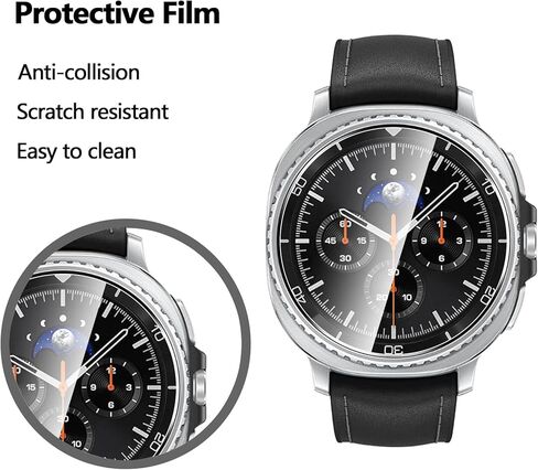 4 Pack Premium Screen Protector for Samsung Galaxy Watch 8 40mm Tempered Glass Film 9H Hardness,Ultra Resistant,Anti-Fingerprints,No Bubbles,HD-Clear,Easy Install in Kuwait
