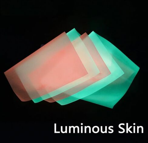 Pack of 2 Sheets Glow Sabiki Rig UV Luminous Thin Skin Film Croaker Mackerel seafishing Lure Krill Shrimp Back Fly Tying Materials in Kuwait