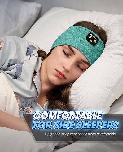Perytong Sleep Headphones for Side Sleepers, Bluetooth 5.4 Sleep Headband Headphones, Wireless Sweatproof Earbuds for Sleeping, Sports, Workout, Running, Travel, Yoga - Ideal Gift for Men & Women in Kuwait