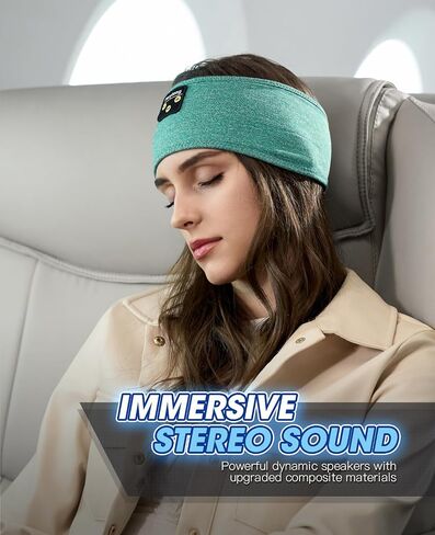 Perytong Sleep Headphones for Side Sleepers, Bluetooth 5.4 Sleep Headband Headphones, Wireless Sweatproof Earbuds for Sleeping, Sports, Workout, Running, Travel, Yoga - Ideal Gift for Men & Women in Kuwait