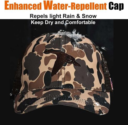 EDTREK Performance Hunting Hat Fishing Cap - Oversized XXL Big Head's Camo and Blaze Orange Hat in Saudi Arabia