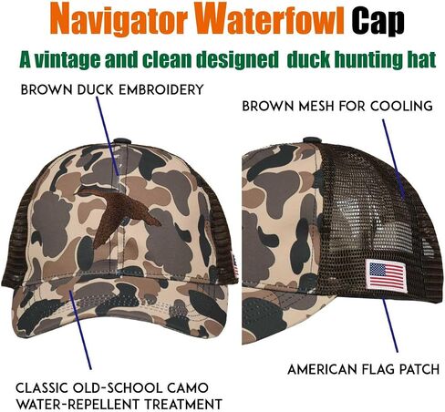 EDTREK Performance Hunting Hat Fishing Cap - Oversized XXL Big Head's Camo and Blaze Orange Hat in Saudi Arabia