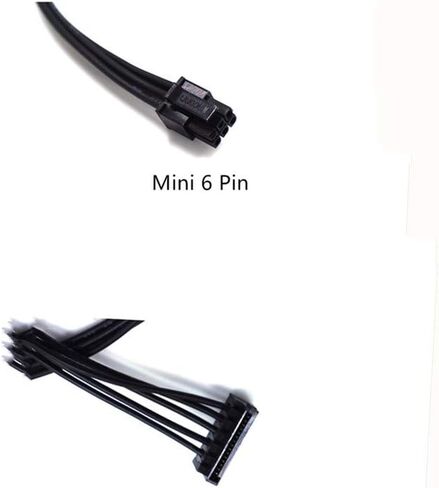 2 حزمة Sata 15 Pin x2 إلى Mini 6 Pin ATX متوافقة مع Dell Inspiron 3668 3653 3650 HDD SATA Cable Cable Placem in Saudi Arabia