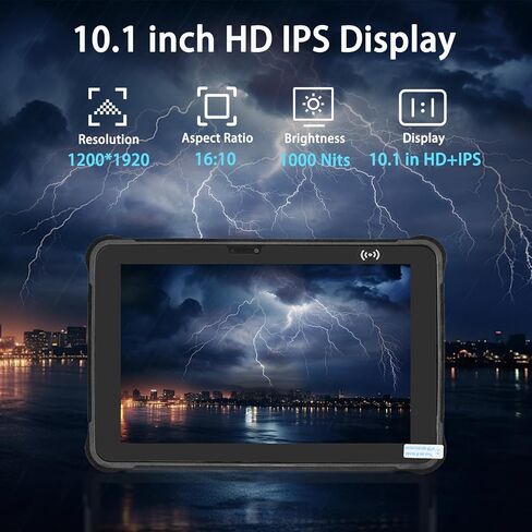 قرص ST11-J الوعرة مع ماسحة الباركود ، 10.1 "Windows 11 Pro IP65 جهاز لوحي مقاوم للماء مع محرك المسح N4680 ، 1D/2D QR Scanner ، 8GB+256GB ، 4G LTE/GPS/NFC (8+256GB ، W/2D) in Kuwait