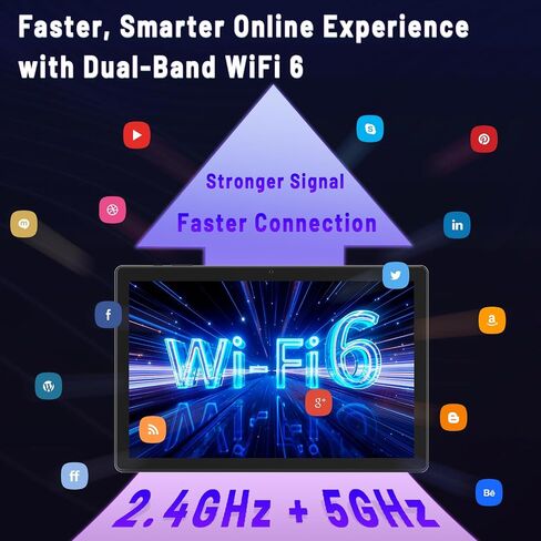 Android Tablet, 10.1 inch Tablet with Case, Android 15 Tablets for Adults, Octa-Core, 8GB RAM 64GB ROM, 1TB Expandable, WiFi 6, GPS, Dual Camera, 5000mAh Battery – Silver in Kuwait