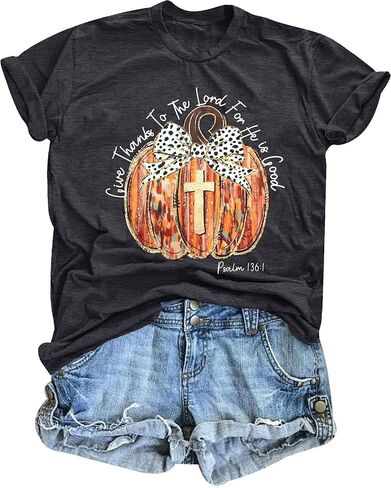 Halloween Happy Fall Y'all Letter T Shirt Women Plaid Pumpkin Graphic Spice Tee Tops in Saudi Arabia