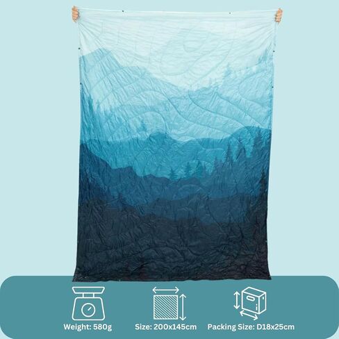 Sitpack Thermal Blanket - Lightweight, Packable, Puffy, Waterproof and Packable Camping Blanket for Travel, Beach, Hammock, and Outdoor Use in Kuwait