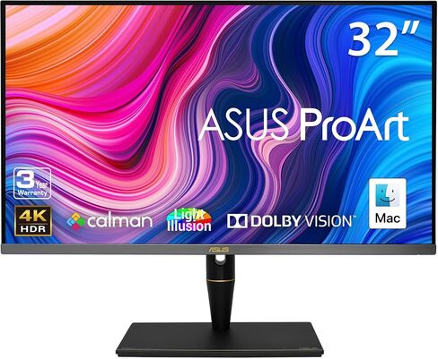 ASUS ProArt Display PA32UCX-PK 32" 4K HDR PC Monitor, 99% DCI-P3 99.5% Adobe RGB, DeltaE<1, 10-bit, IPS, Thunderbolt 3 USB-C HDMI, 1200nits, w/X-rite Calibrator, Compatible with Laptop & Mac Monitor in Saudi Arabia