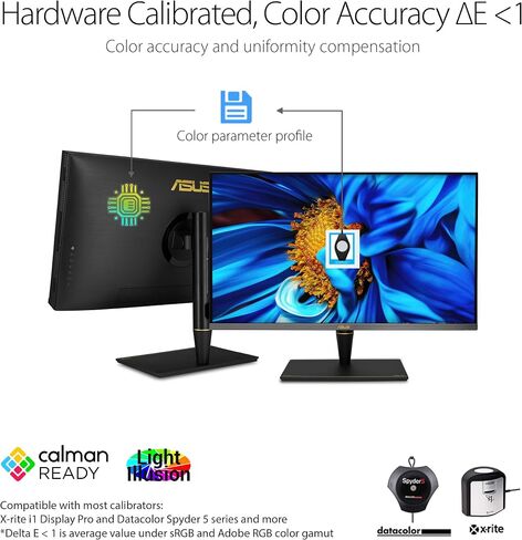 ASUS ProArt Display PA32UCX-PK 32" 4K HDR PC Monitor, 99% DCI-P3 99.5% Adobe RGB, DeltaE<1, 10-bit, IPS, Thunderbolt 3 USB-C HDMI, 1200nits, w/X-rite Calibrator, Compatible with Laptop & Mac Monitor in Saudi Arabia
