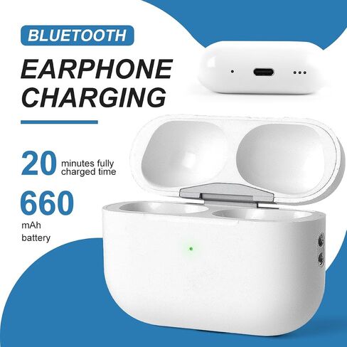 استبدال حالة الشحن اللاسلكي لـ AirPod Pro ، متوافق مع الجيل الأول والثاني ، الأبيض in Saudi Arabia