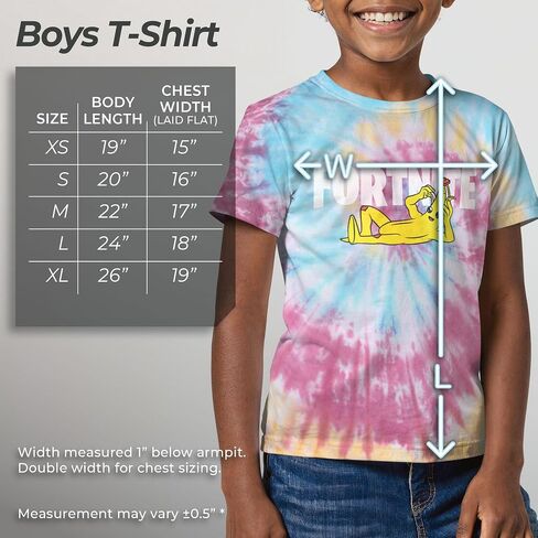 Fortnite Boys' Peel Yourself Logo T-Shirt, Blue/Pink/Light Yellow, Medium in Saudi Arabia