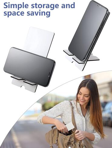 4 Pieces Sublimation Blank Phone Stand Sublimation Cell Phone Holder for Desk Wood Smartphone Holders DIY Craft Charging Stand for Desktop Office Table Home Kitchen in Saudi Arabia