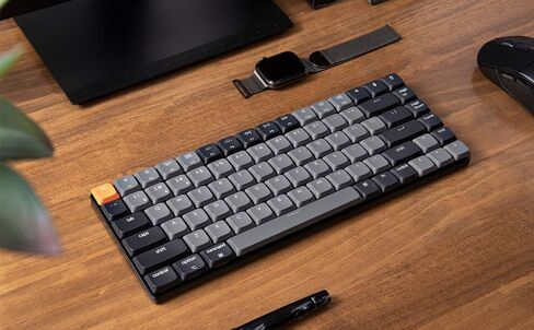 Keychron K3 QMK Ultra-Slim Wireless Mechanical Gaming Keyboard, 75% Layout with Banana Switch, White LED Backlight Rechargeable Wired Bluetooth Professional Office Keyboard for Mac/Windows, Version 3 in Saudi Arabia