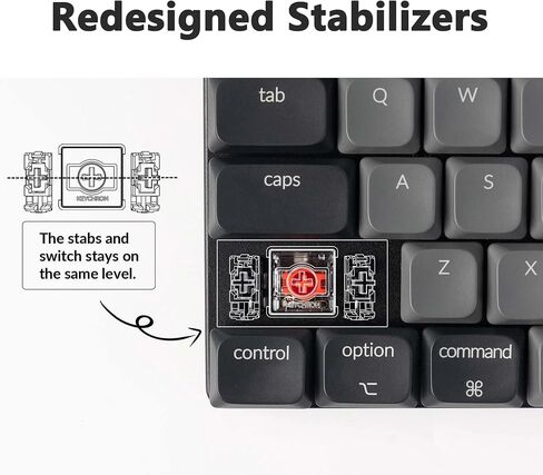 Keychron K3 QMK Ultra-Slim Wireless Mechanical Gaming Keyboard ، تخطيط 75 ٪ مع مفتاح الموز ، LED White LED Backlight Resplible Bluetooth Professional Keyboard for Mac/Windows ، الإصدار 3 in Kuwait
