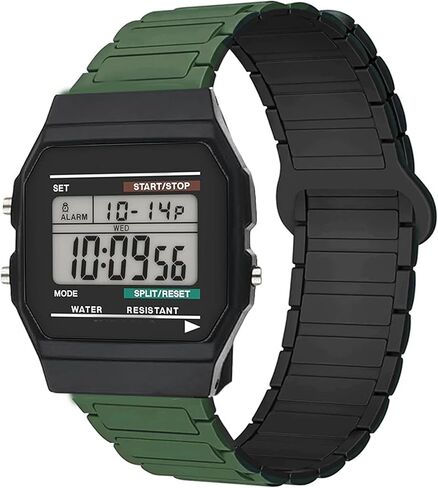 W-218H Watch Band, Lamshaw 18mm, 22mm Quick Release Silicone Sport Strap Replacement Watchband Compatible for Casio W-217H, W-218H, W-219H, F105W, F-91W, A158WA, A168WA, A700W-1, A700WM-9, A100WE-1, A100WEPC-1, MDV106-1AV / MTP-VD01 Watch in Saudi Arabia
