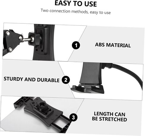 POPETPOP Rotating Phone Clip for Tripods Multi-Functional Tablet Holder Adapter 360° Adjustable Photography Stand for Smartphones and Tablets in Saudi Arabia