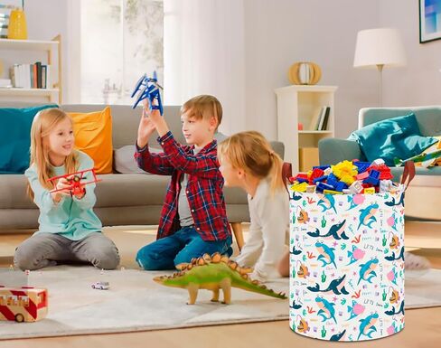 Pink Laundry Basket,Waterproof Baby Girls Nursery Hamper, Girls' Room Decor,Kids Toys Storage Bin,Gift Basket（Pink Heart in Kuwait