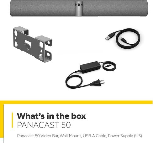Jabra Panacast 50-ذكي 180 درجة بانوراميك-4 كيلو كاميرا فيديو-كاميرا مؤتمرات فيديو شاملة مع تغطية كاملة للغرفة ، (أسود) (متجدد) in Saudi Arabia