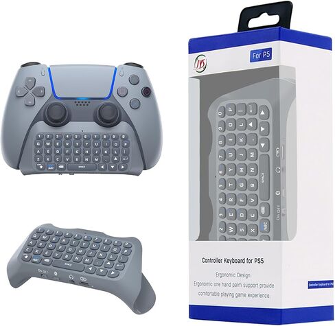 TNP PS5 Chatpad - ملحق لوحة مفاتيح وحدة تحكم PS5، لوحة مفاتيح لاسلكية مدمجة - لوحة مفاتيح QWERTY النهائية لجهاز PS5 مع مكبر صوت مدمج للدردشة المباشرة والمراسلة in Saudi Arabia