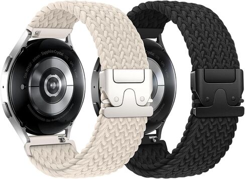 نطاقات مضفر متوافقة مع Samsung Galaxy Watch Band 7 6 5 4 Fe & 6 4 Classic & 5 Pro & Active 2 ، 20mm Stretgy Sport Band for Smaung Watch 47mm 46mm 45mm 44mm 43mm 42mm 40mm 40mm in Kuwait