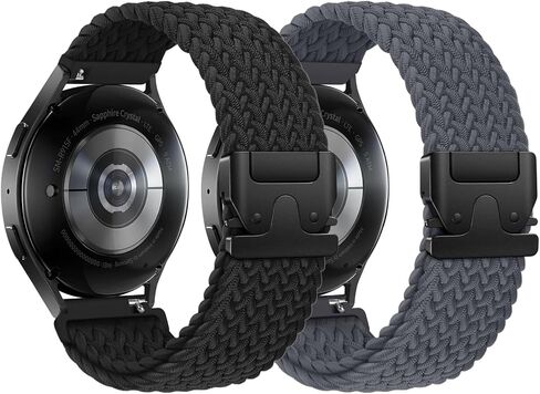 نطاقات مضفر متوافقة مع Samsung Galaxy Watch Band 7 6 5 4 Fe & 6 4 Classic & 5 Pro & Active 2 ، 20mm Stretgy Sport Band for Smaung Watch 47mm 46mm 45mm 44mm 43mm 42mm 40mm 40mm in Kuwait