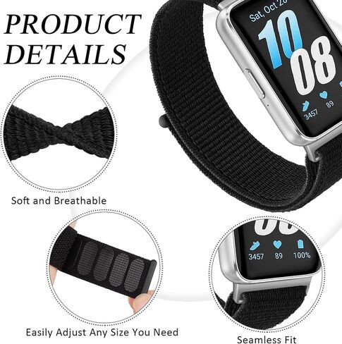نايلون نطاقات ل Samsung Galaxy Fit 3 Band Women Men ، Soft Resparence Watch Strap متوافق مع Galaxy Fit 3 ساعات ذكية in Kuwait