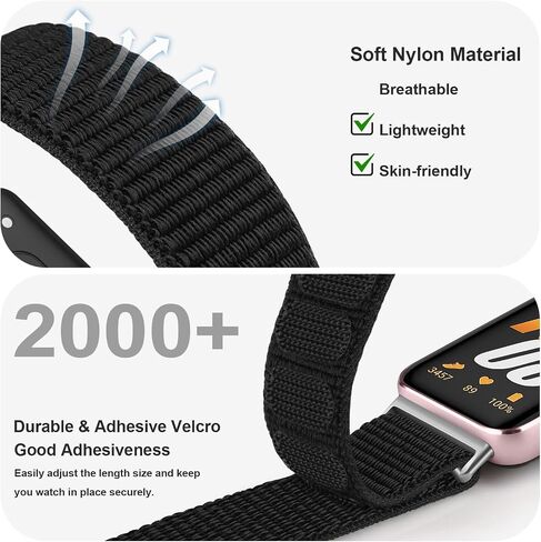 نايلون نطاقات ل Samsung Galaxy Fit 3 Band Women Men ، Soft Resparence Watch Strap متوافق مع Galaxy Fit 3 ساعات ذكية in Kuwait