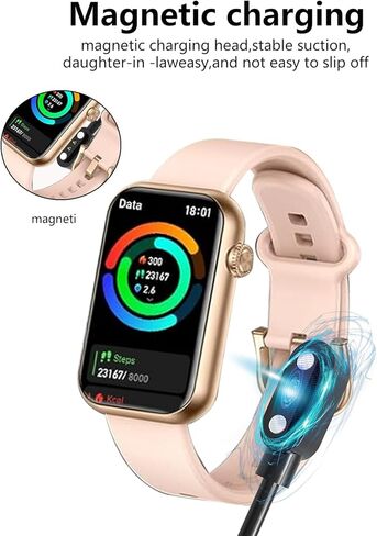 [2-pack] بالنسبة إلى EGQINR H38 Multi Fitness Tracker Croof Smart Watch Magnetic USB كابل ، وشاحن سلك دبوس للساعة الذكية. in Saudi Arabia