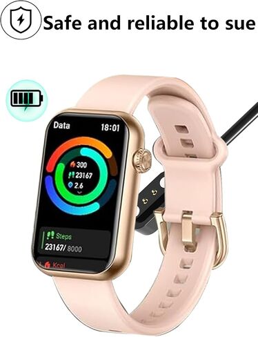 [2-pack] بالنسبة إلى EGQINR H38 Multi Fitness Tracker Croof Smart Watch Magnetic USB كابل ، وشاحن سلك دبوس للساعة الذكية. in Saudi Arabia