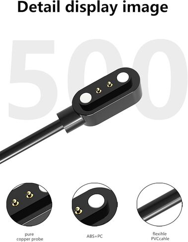 [2-pack] بالنسبة إلى EGQINR H38 Multi Fitness Tracker Croof Smart Watch Magnetic USB كابل ، وشاحن سلك دبوس للساعة الذكية. in Saudi Arabia