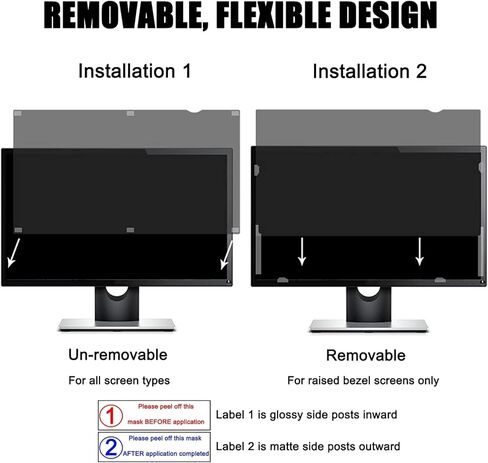 [2 Pack 25 inch Computer Privacy Screen Filter for 16:9 Widescreen Monitor, Reduce Glare Blue Light Computer Monitor Privacy Filter, Eye Protection Reduce Eye Strain Protector Film in Saudi Arabia