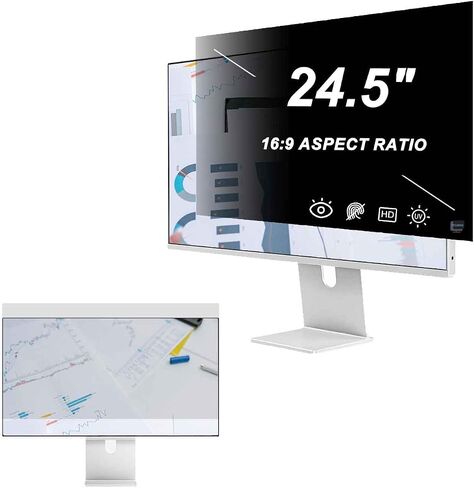 [2 عبوة 24.5 بوصة شاشة شاشة خصوصية الكمبيوتر ، ضد Blue Light وتقليل مرشح الوهج ، فيلم حامي شاشة أمان البيانات لمدة 16: 9 شاشة مكتب سطح مكتب ، من السهل إرفاقها وإزالتها in Saudi Arabia
