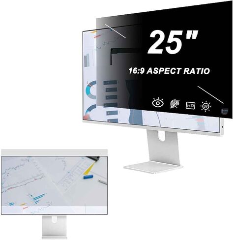 [2 Pack 25 inch Privacy Screen Protector for Computer Monitor, Protect Against Blue Light Glare Filter, Computer Screen Privacy Shield for 16:9 Aspect Ratio, Easily Removed & Reapplied in Saudi Arabia