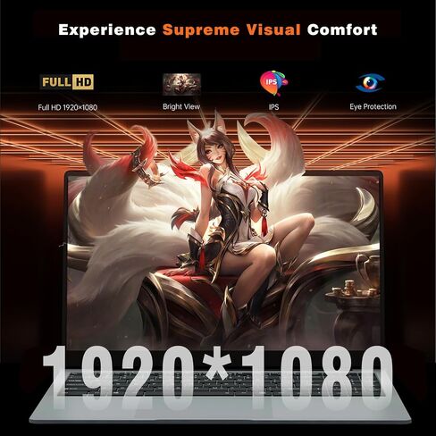 Gaming Laptop,15.6 inch Traditional Laptops N4000, Laptop with 8 GB RAM, 256 GB SSD, Slim Light Netbook WiFi5 Mini-HDMI 180 Angle Opening BT5.0, USB3.0, Thin and Light Laptop in Saudi Arabia