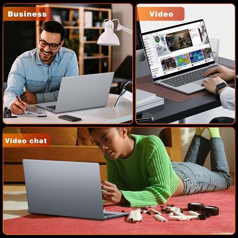 Gaming Laptop,15.6 inch Traditional Laptops N4000, Laptop with 8 GB RAM, 256 GB SSD, Slim Light Netbook WiFi5 Mini-HDMI 180 Angle Opening BT5.0, USB3.0, Thin and Light Laptop in Saudi Arabia