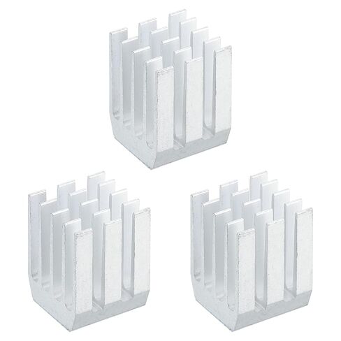 Patikil Heathink 9x9x12mm ، 3 pcs الألومنيوم مبرد بالوعة حرارة الرادياتير مع ملصق الأزرق الحراري للتشويش PI CPU Power Transistor FET IC مضخم طاقة ، أسود in Saudi Arabia