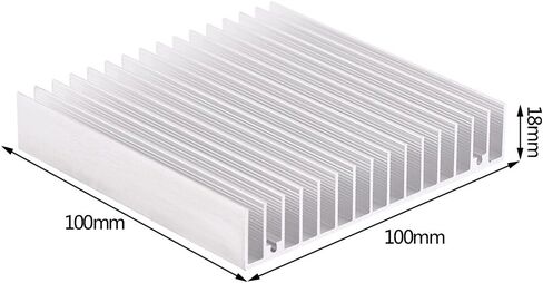Aluminium Heatsink Good Thermal Conductivity Heat Sink Cooling Fin 100x100x18mm in Saudi Arabia