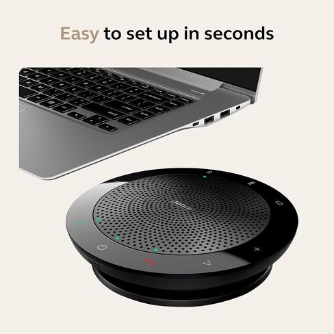 Jabra Speak 510 (2025 Edition) Portable USB Bluetooth Speaker, Black | Portable Speakerphone, USB or Bluetooth, Crystal-Clear Sound, Works with Microsoft Teams, Google Meet, Zoom in Kuwait