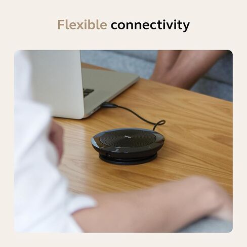 Jabra Speak 510 (2025 Edition) Portable USB Bluetooth Speaker, Black | Portable Speakerphone, USB or Bluetooth, Crystal-Clear Sound, Works with Microsoft Teams, Google Meet, Zoom in Kuwait