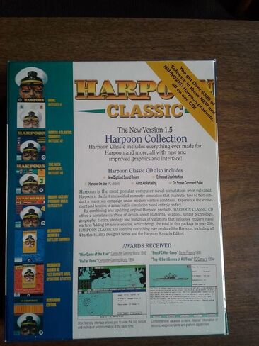 Harpoon Classic New Version 1.5 MAC CD-ROM Big Box - Sea Naval War Battle Simulator in Saudi Arabia