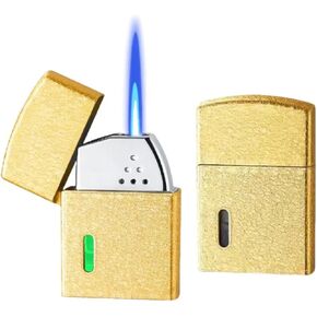 أخف Torch Torch Smart With 4 طرق للإشعال ، ولخات مضادة للرياح ، ولخات قابلة للإعادة ملاءمة ، على مستقيم ، قم بتعبئة النخاع ، والتخييم (الأسود) (أسود) (أسود) in Kuwait