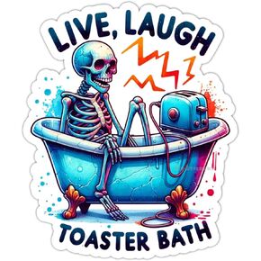 Live Lack Tooster Bath Skeleton ملصق 3 بوصات in Kuwait