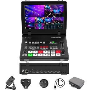 Stream Master 4 HDMI Video Switcher, 10'' Screen, PTZ Control, Dual RTMP Streaming, Recording & Playback Video Mixer（NDI updatable） in Kuwait