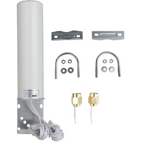 High Gain 10-12dBi Dual SMA Male 698-2700 MHz 3G/4G LTE Omni-Directional Outdoor Pole/Wall Mount Antenna for Mobile Cell Phone Cellular 4G LTE Router Modem Gateway in Saudi Arabia
